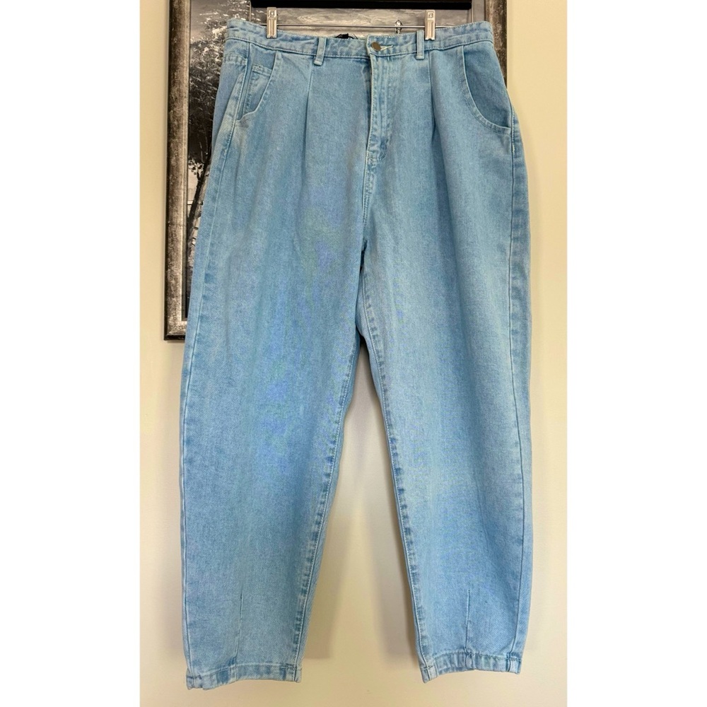 Fashion Nova Light Blue High-Waist Relaxed Jeans